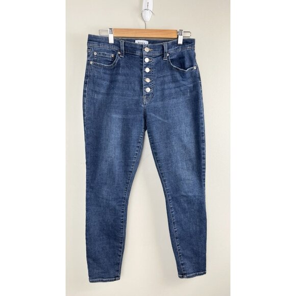 Pistola‎ Jeans Women’s High Waist Ankle Dark Wash P6637EFI-BEL Blue Size 30 - Picture 1 of 8